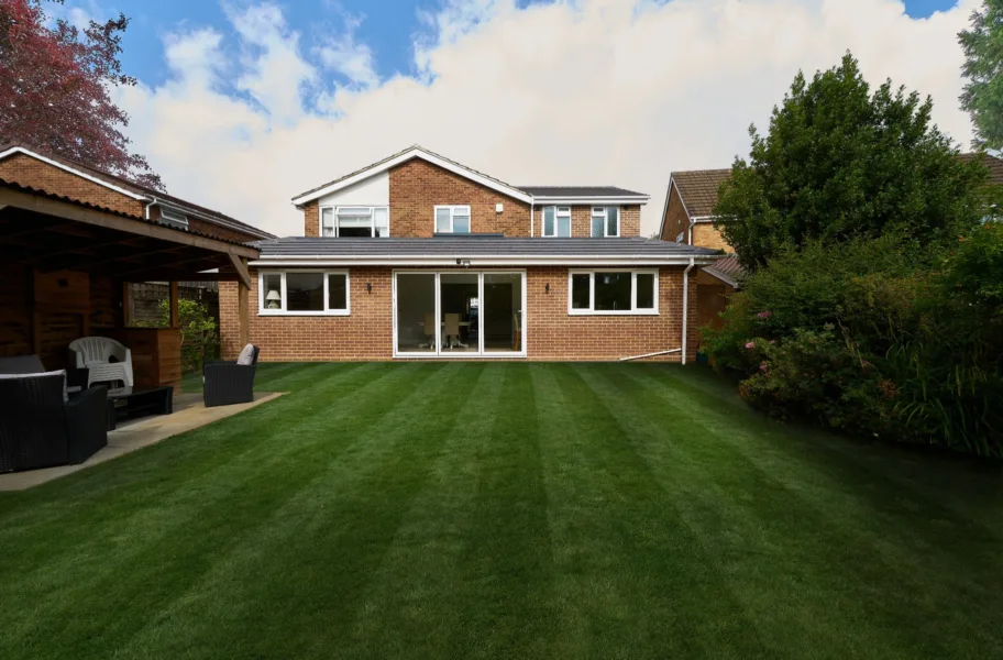 Completed garden and exterior at Delmar Avenue