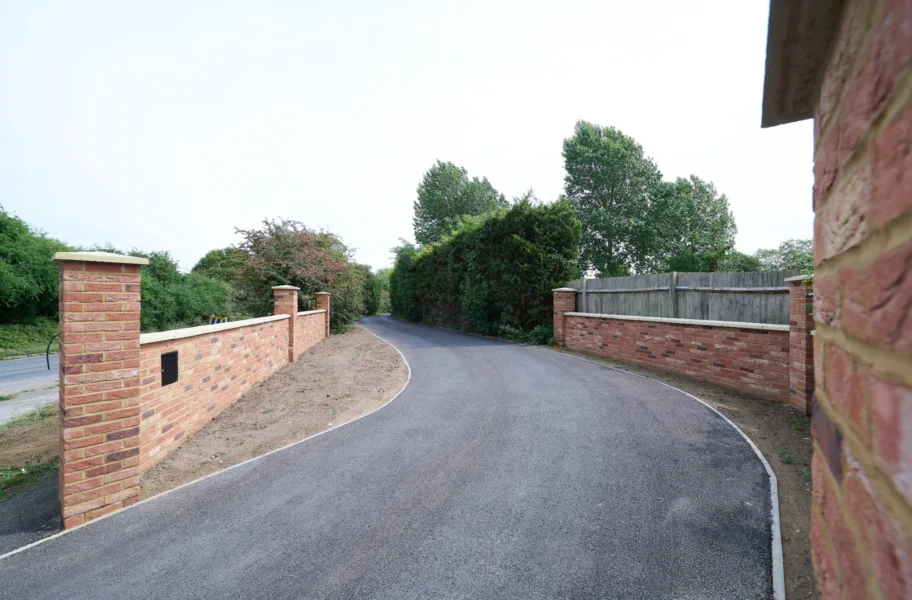 Repaired driveway at Feoffe House
